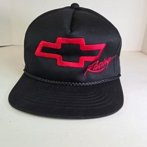Vintage Chevrolet Racing Snapback Hat Black Red embroidery YoungAn Bangl... - $29.99