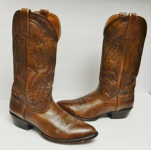 Nocona Men&#39;s Boots Western Cowboy Leather Pull On Brown Size 9 EE - £62.26 GBP