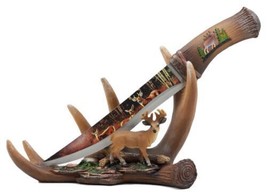 Ebros 6 Point Whitetail Buck Antlers Deer Stainless Steel Display Letter Opener - £28.40 GBP