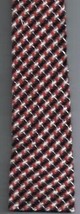 Red White and Blue Necktie Silver Metallic Thread Catches Eye - £11.34 GBP