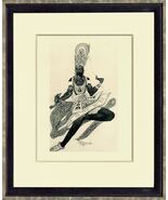 1922 BAKST Original Lithograph &quot;NIJINSKY AS BLUE GOD&quot; edition of 250 - $698.40