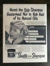 Vintage 1950 Shasta Beauty Cream Shampoo Full Page Original Ad 721 - $6.64