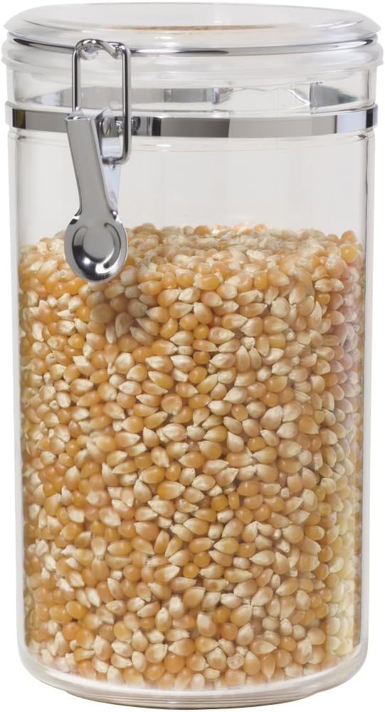 Oggi Large Clear Canister With Clamp Lid, 72 Oz - Large Airtight, Spices... - $38.92