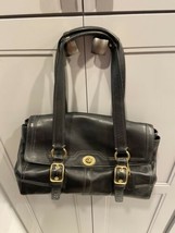 Coach Turnlock Leather Tote Black 0798-11046 - £70.62 GBP