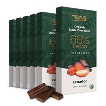 Funtasty Organic Dark Chocolate Bar 66% Cacao - Vegan - Gluten-Free - 1.76 Ou... - $47.02