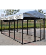 NEW Modular Heavy Duty Dog Kennel Welded Steel Panel Pet Cover 4&#39; W x 8&#39;... - $6,415.57 MXN
