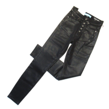 NWT 7 For All Mankind High Waist Ankle Skinny in b(air) Black Coated Jeans 24 - £32.62 GBP