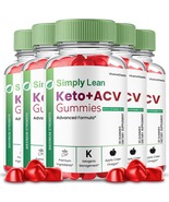 5 Pack Simply Lean Keto ACV Gummies Max Strength with B12 Pomegranate Be... - $137.50