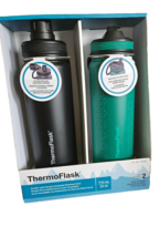 ThermoFlask Double-Wall Vacuum Insulated Stainless Steel 24oz Lid Locks BPA free - £19.69 GBP