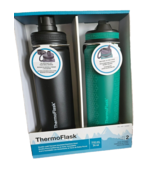 ThermoFlask Double-Wall Vacuum Insulated Stainless Steel 24oz Lid Locks ... - £19.42 GBP