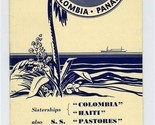 Colombian Lines Cruises Colombia Haiti SS Pastores Brochure Deck Plan 1937 - $93.95