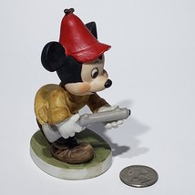 Walt Disney Productions Mickey Mouse Hunter Gun  Hunting Bisque Ceramic Figurine - $19.95