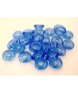 50 8 x 2.5 mm Czech Glass Donut Beads: Sapphire - $45.84 MXN