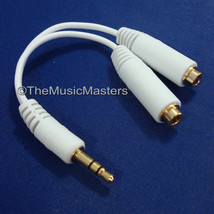 3.5mm Stereo Headphone Male to 2 Female 1-2 Y Splitter Audio Adapter Cab... - $8.07