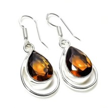 Smoky Quartz Gemstone 925 Silver Earring Handmade Jewelry Earring 1.72&quot; - £8.39 GBP