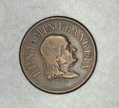 Benjamin Franklin ~ A Penny Saved Civil War Token - $48.99