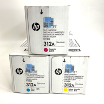 3 Lot HP Laserjet 312A CF381A CF382A CF383A Brand New Sealed Cyan Yellow... - $179.95