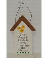 8&quot; Wall Decor Plaque sign &quot;This Home is Open to God, Sunshine &amp; Friends&quot; - $20.24 CAD