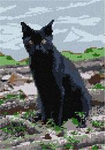 Pepita Needlepoint kit: Black Cat 2, 7&quot; x 10&quot; - £39.91 GBP+
