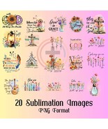 Christian Sublimation PNG Bundle – 20 Faith Designs for Mugs, Shirts, Pi... - $4.91 CAD