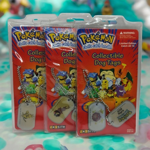 3 Pokemon Dog Tags Gotta Catch em all! Limited Edition Electabuzz Gastly... - $29.09