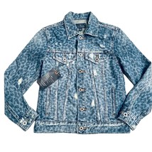 Lucky Brand Blue Tomboy Trucker Spotted Jean Jacket NWT Size XS - £35.19 GBP
