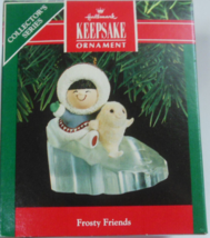 Hallmark Keepsake Ornament 1990 Frosty Friends #11 - Ice Sliding -QX4396 - £25.30 GBP