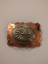 Vintage Silver and Copper Native American Belt Buckle Bell Trading Post Buckle - £60.60 GBP