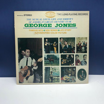 Vinyl Record LP 12 inch 12&quot; case vtg George Jones famous hits musicor country us - £12.54 GBP