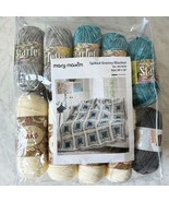 Mary Maxim Spiked Granny Blanket Crochet Kit - Grey Teal Natural Yarn 49... - $119.91 CAD
