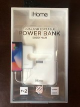 iHome Dual USB Portable Power Bank 5000 MAH  White - £16.78 GBP