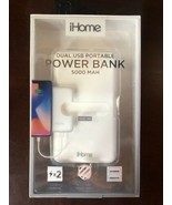 iHome Dual USB Portable Power Bank 5000 MAH  White - £16.59 GBP