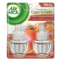 Air Wick Plug in Scented Oil Refill, 2ct, Apple Cinnamon Medley, Fall Sc... - £8.00 GBP