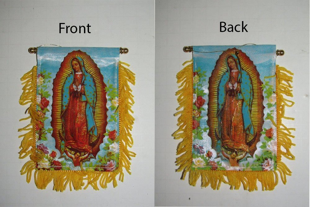 Mexico Guadeloupe Double Sided Mini #2 Flag 4&quot;x6&quot; Window Banner w/ sucti... - $2.88