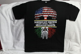 American Grown With Mexican Roots Mexico Funny Patriotic T-SHIRT Shirt - £9.14 GBP