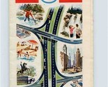 Enco Map of Western United States Happy Motoring 1969 Marked Route - $11.88