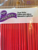 New Wilton 8 Inches Lollipop Treat  RED Sticks 25 ct 8 Inch-SHIPS N 24 HRS - £10.02 GBP