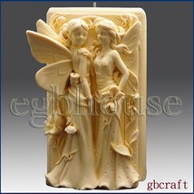 3D Silicone Candle Mold - Twin Fairys(2 parts assembled mold)-free shipping - £51.95 GBP