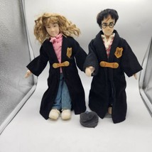 Vintage Harry Potter &amp; Hermione dolls with metal doll stands - £15.30 GBP