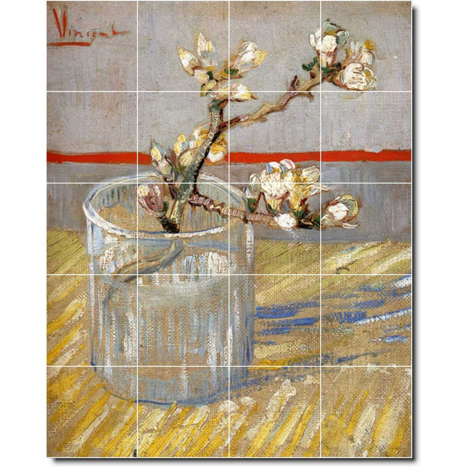 Vincent van gogh sprig of flowering almond in a glass