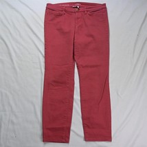 LOFT 30 / 10 Modern Skinny Ankle Washed Red Stretch Denim Womens Jeans - £11.00 GBP
