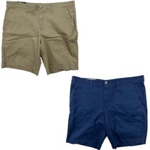 Member&#39;s Mark Men&#39;s Shorts 38 Waist Stretch Flat Front Blue and Khaki Sh... - $19.79