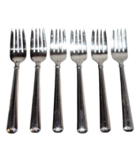 6 Pfaltzgraff Radients Stainless Steel Flatware Salad Forks 6 3/4&quot; - $27.35 CAD