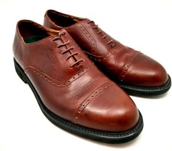 Town craft LIite Leather Cap Toe  Wing Tip Oxfords Mens Dress Shoes Size... - £23.91 GBP