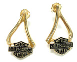 Harley davidson Women&#39;s Earrings 10kt Yellow Gold 404251 - £153.46 GBP