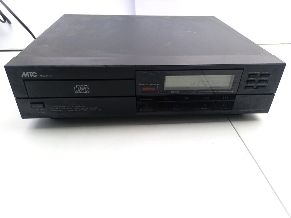 *UNTESTED BENDED TOP* MTC MCD471R COMPACT DISC CD PLAYER 3 BEAMS D/A SYS... - $36.32