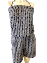 Cabi Blue, Black, and White Halter Top Romper Jumpsuit, Women&#39;s Size S - $357.46 MXN
