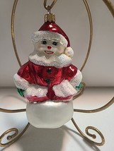 Vintage 1996 Christopher Radko Bella D. Snowball Glass Ornament Snow Wom... - $36.99
