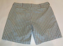 Cremieux Size 40 S45HZ401 Brown Cotton New Mens Plaid Flat Front Shorts - £44.42 GBP