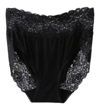 Fosterry Lace Waist Brief Panties Black Size XXL New No Tags - £11.95 GBP